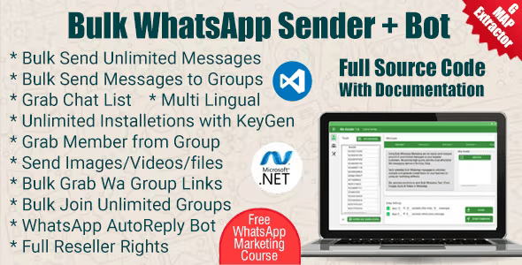 WaBulker Bulk WhatsApp sender With Buttons + Group Sender + WhatsApp Autobot 2.7.2