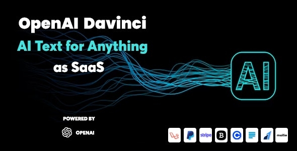 OpenAI Davinci – AI Writing Assistant and Content Creator as SaaS 1.3