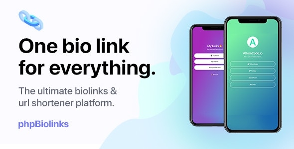 66biolinks – Bio Links, URL Shortener QR Codes Generator (SAAS) 31.0.0 [Extended License]